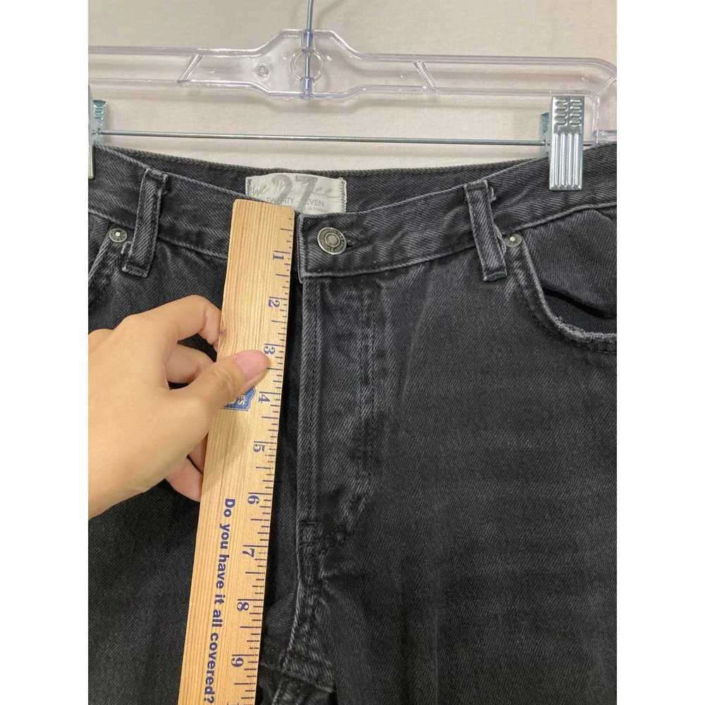 We The Free Free People Jeans size 27 Maggie Straight Leg Distressed Black